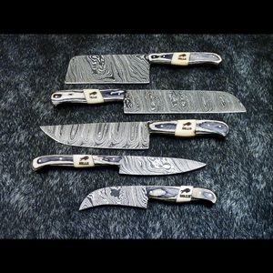 Handmade Damascus steel Chef Knives Set